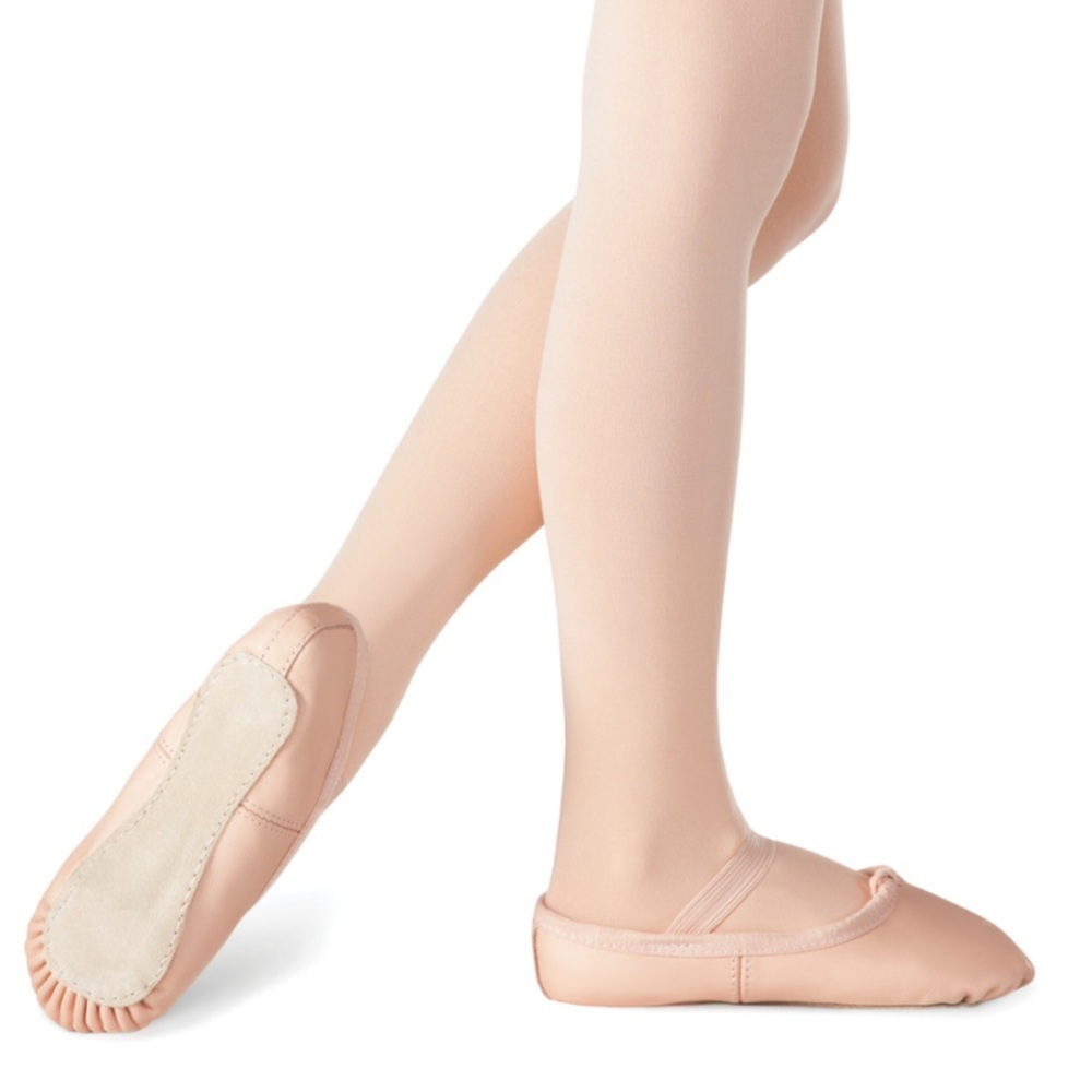 Revolution Student Ballet Shoe Pink Slipper Full Sole Drawstring Opening Size 8